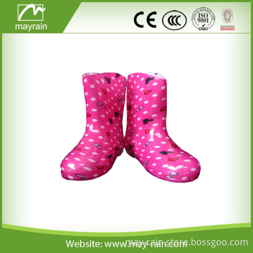 Newest fancy pattern PVC Rain Boots for kids